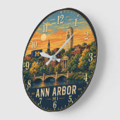 Ann Arbor Michigan Campus Grote Klok (Hoek)