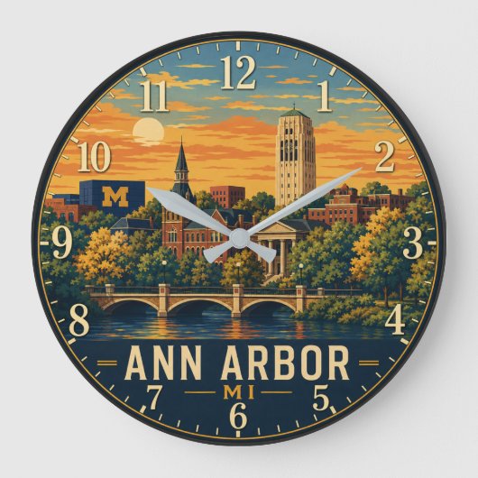 Ann Arbor Michigan Campus Grote Klok (Voorkant)