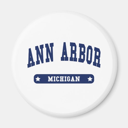Ann Arbor Michigan College Style t shirten Magneet (Voorkant)