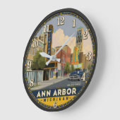 Ann Arbor Michigan Downtown Cityscape Grote Klok (Hoek)