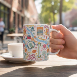 Ann Arbor Michigan Favoriete Dingen Koffiemok