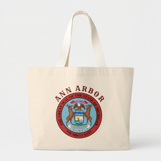 Ann Arbor, Michigan Grote Tote Bag (Voorkant)
