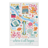 Ann Arbor Michigan Kaart Aangepaste Coördinaten Perfect Poster (Voorkant)