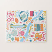 Ann Arbor Michigan Kaart Favoriete Dingen Puzzel Legpuzzel (Horizontaal)