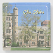 Ann Arbor Michigan Kleurrijke Quad gebladerte Stenen Onderzetter (Voorkant)