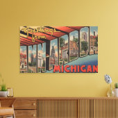 Ann Arbor, Michigan - Large Letter Scenes Canvas Afdruk (Insitu (Woonkamer))