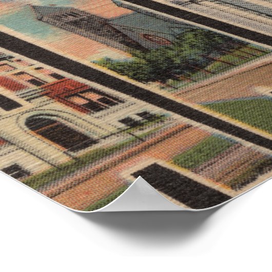 Ann Arbor, Michigan - Large Letter Scenes Poster (Hoek)