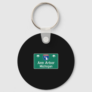 Ann Arbor Michigan Mi Interstate Highway Vakantie Sleutelhanger