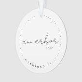 Ann Arbor, Michigan MI Travel Verenigde Staten Ornament (voorkant)