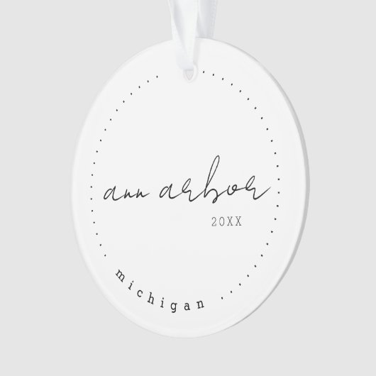 Ann Arbor, Michigan MI Travel Verenigde Staten Ornament (voorkant)