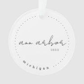 Ann Arbor, Michigan MI Travel Verenigde Staten Ornament (voorkant)