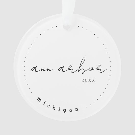 Ann Arbor, Michigan MI Travel Verenigde Staten Ornament (voorkant)