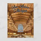 Ann Arbor, Michigan Quad Library Briefkaart (Voorkant)