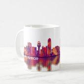 Ann Arbor Michigan Skyline Koffiemok (Voorkant links)