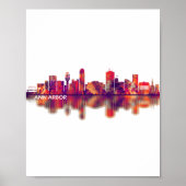 Ann Arbor Michigan Skyline Poster (Voorkant)