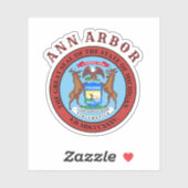 Ann Arbor, Michigan Sticker (Vel)