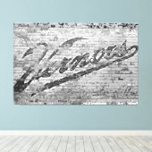 Ann Arbor Michigan Vernors bakstenen muur 1999 Canvas Afdruk (Insitu (Houten vloer))