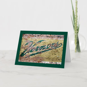 Ann Arbor Michigan Vernors Bakstenen Muur Vintage Folie Wenskaart