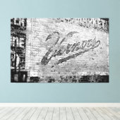 Ann Arbor Michigan Vernors Oude bakstenen muur Canvas Afdruk (Insitu (Houten vloer))