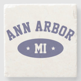 Ann Arbor, Michigan Vintage Typography Onderzetter
