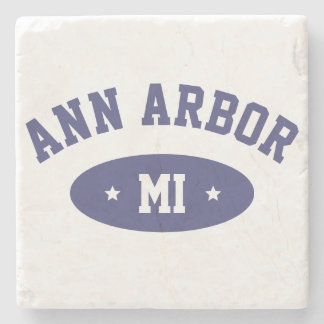 Ann Arbor, Michigan Vintage Typography Onderzetter