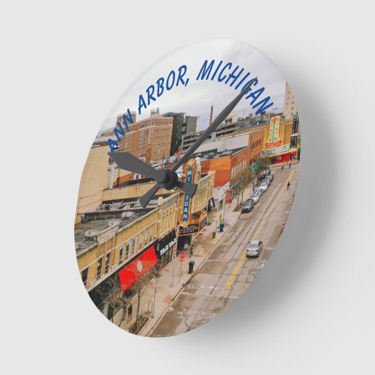 Ann Arbor, Michigan Wall Clock Ronde Klok (Hoek)