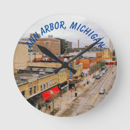 Ann Arbor, Michigan Wall Clock Ronde Klok