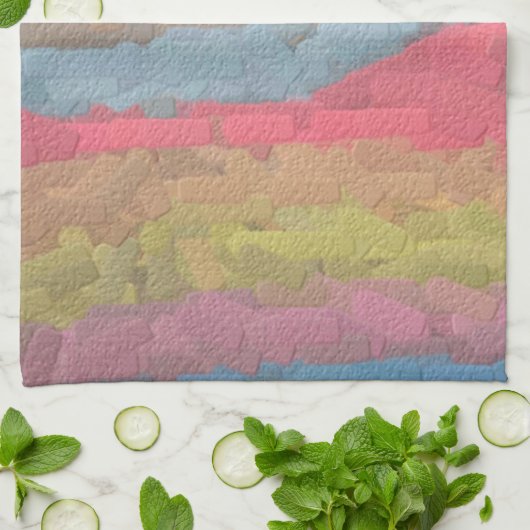 Ann Arbor Pastel Chalk Art Theedoek (Gevouwen)