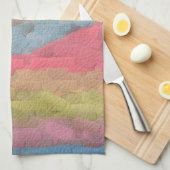 Ann Arbor Pastel Chalk Art Theedoek (Quarter Fold)