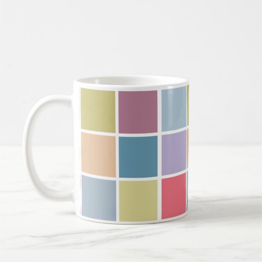 Ann Arbor Pastel Chalk Squares Koffiemok (Links)