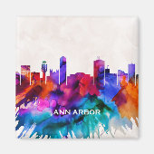 Ann Arbor Skyline Magneet (Voorkant)