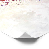 Ann Arbor skyline op waterverf achtergrond Poster (Hoek)