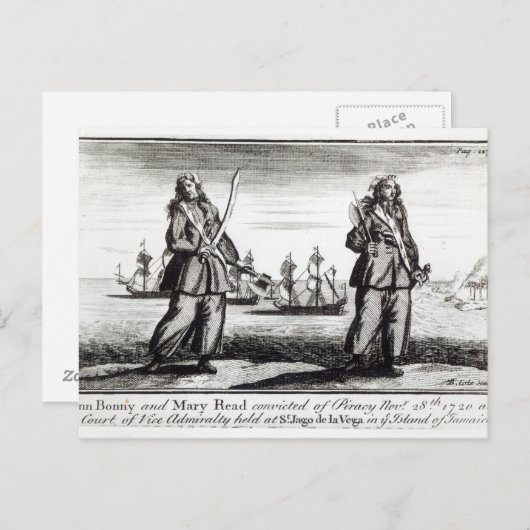 Ann Bonny en Mary Briefkaart (Voorkant / Achterkant)