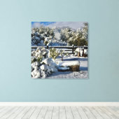 Ann Charles Snowy Day in Arizona Canvas Afdruk (Insitu (Houten vloer))