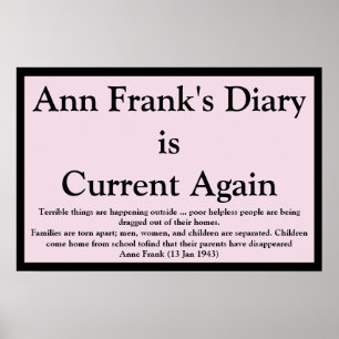 Ann Franks dagboek citaat Poster