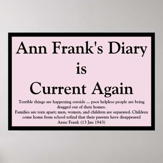 Ann Franks dagboek citaat Poster (Voorkant)