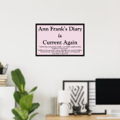 Ann Frank's Diary Quote Poster (Thuiskantoor)
