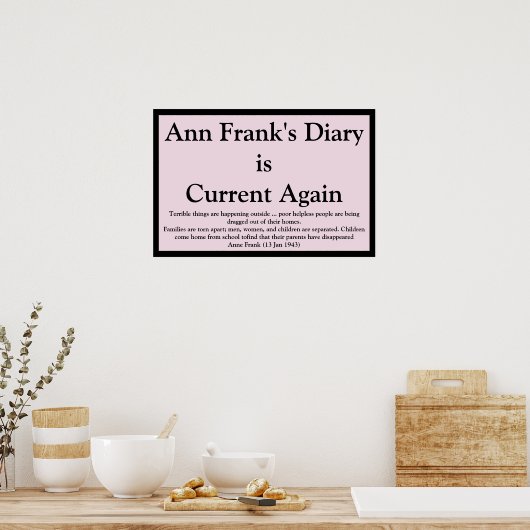 Ann Frank's Diary Quote Poster (Keuken)