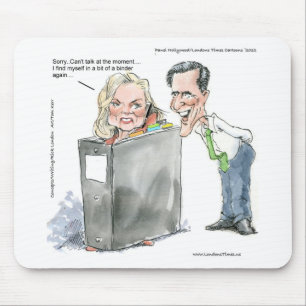 Ann Romney in een binder Grappige cadeaus T-shirts Muismat
