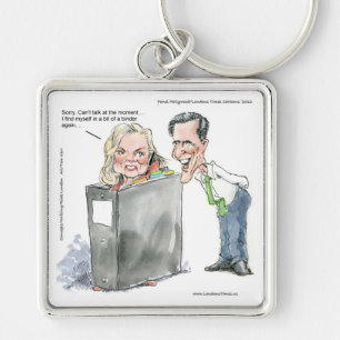 Ann Romney in een Multomap Funny geeft T - shirts Sleutelhanger