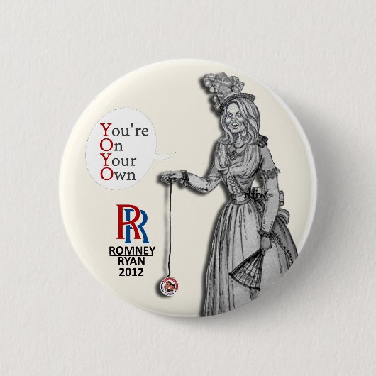 Ann Romney: YOYO Ronde Button 5,7 Cm (Voorkant)