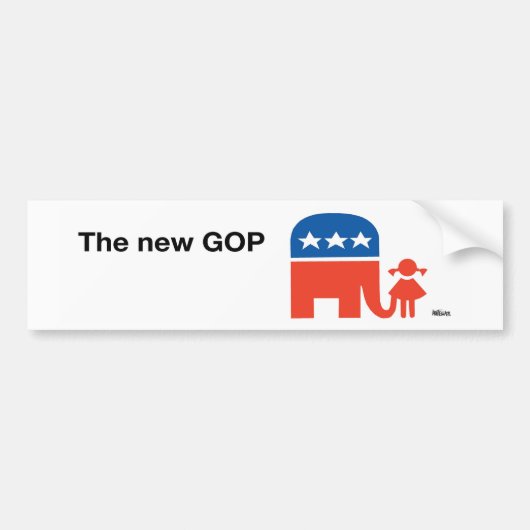 Ann Telnaes New GOP Logo Bumpersticker (Voorkant)