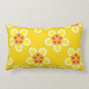 Ann Tuck - Yellow Geometric Flower Pillow Kussen