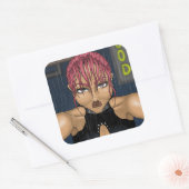 Anna 2 vierkante sticker (Envelop)