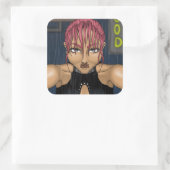 Anna 2 vierkante sticker (Tas)