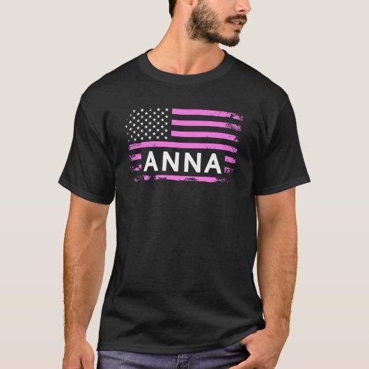 ANNA AMERICAN FLAG FOR ANNA 1 T-SHIRT (Voorkant)