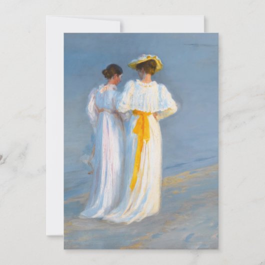 Anna Ancher en Marie Krøyer op het strand, Krøyer Kaart (Voorkant)