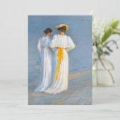 Anna Ancher en Marie Krøyer op het strand, Krøyer Kaart (Staand voorkant)