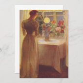 Anna Ancher - Jongerenmeisje voor een lichte lamp Kaart (Voorkant / Achterkant)