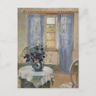 Anna Ancher's Blue Clematis in de Studio van de ku Briefkaart